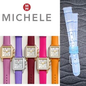NEW Michelle 12 Light Blue Croc leather band